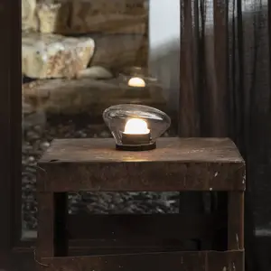 Karman Agua lampe à poser LED Ø13 cm verre clair pas cher