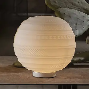 Karman Lampe à poser design en verre Braille, 25 cm pas cher