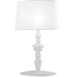 KARMAN lampe de table ALÌ E BABÀ (H 68 cm - Céramique et lin) pas cher