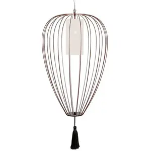 KARMAN lampe à suspension CELL Ø 55 x H 88 cm (Bronze poli - Fer et linge)Vendu parmyareadesign