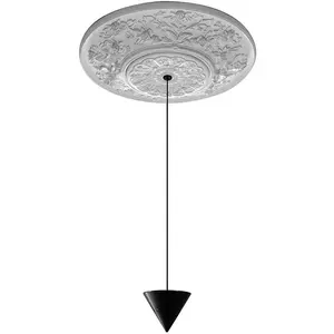 KARMAN lampe à suspension MOONBLOOM rosace de 40 cm (LED 3000K - Aluminium et craie)Vendu parmyareadesign
