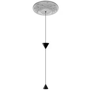 Comparateur de prix : KARMAN lampe à suspension MOONBLOOM rosace de 40 cm (2 LED 3000K - Aluminium et craie)