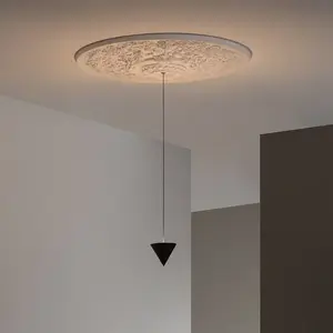 KARMAN lampe à suspension MOONBLOOM rosace de 75 cm (LED 3000K - Aluminium et craie)Vendu parmyareadesign
