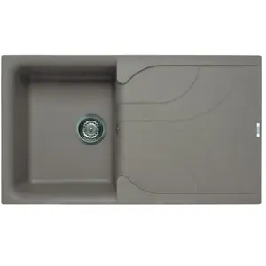 ELLECI évier EGO 400 (Gris tourterelle - Granitek) pas cher