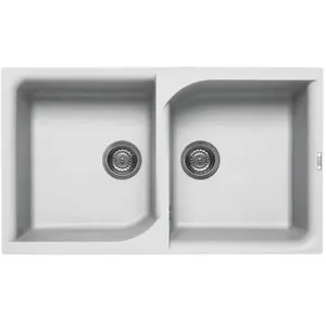 ELLECI évier EGO 450 (Blanc - Granitek) pas cher