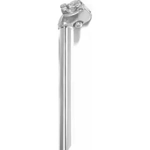 Zoom Tige de selle VTT en aluminium 31.6mm x 300mm avec collier intégré, argenté