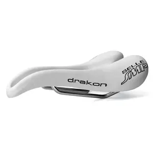 Comparateur de prix : Selle Drakon Blanche 2018 en Microfibre et Acier Inox - Idéale pour Route et Offroad, 315g