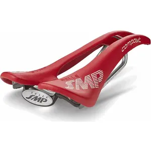 Selle Composit Rouge 2018 en Microfibre et Acier Inox pour Route et Offroad pas cher