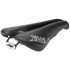 Smp Selle Triathlon T1 Blanche 2018 en Microfibre et Acier Inox - 375g