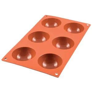 Comparateur de prix : Silikomart SF 002 HALF SPHERES - MOULE SILICONE D7/H3.5CM - - Orange - Silicone
