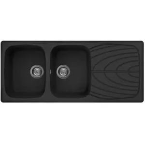 ELLECI évier MASTER 500 (Noir - Granitek) pas cher