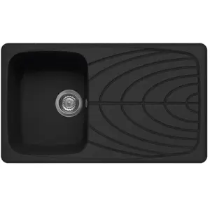 ELLECI évier MASTER 400 (Noir - Granitek) pas cher