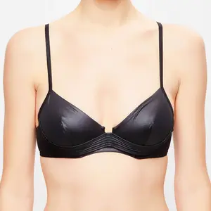 La Perla - Haut de maillot triangle Beach Nervures noir T.38/B pas cher