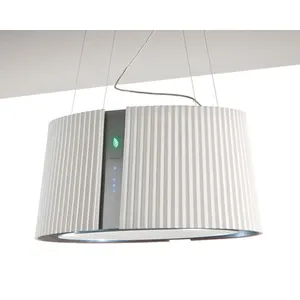 FALMEC Hotte decorative ilot Marylin E.ion céramique Blanche 67cm, 450 m3/h pas cher