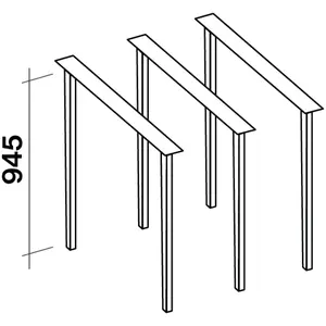 FALMEC kit de 3 extensions pour la hotte à îlot SPAZIO 180 cm (Inox - ...