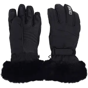 Colmar - Gants de ski imperméables - Ladies Gloves Fur Black pour Femm... pas cher