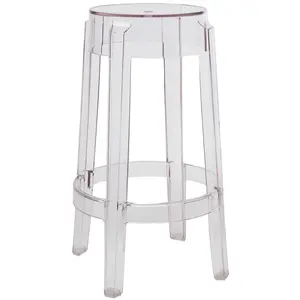 Tabouret transparent 65 cm Charles Ghost - Kartell