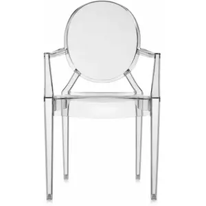 Kartell Louis Ghost, Chaise, Lot de 2, Fumé Clair pas cher
