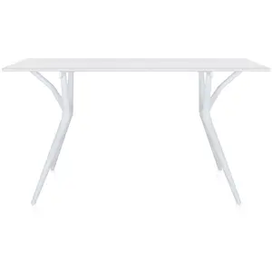 KARTELL table SPOON TABLE (Blanc - 140 x 74 - Aluminium nid d'abeilles...