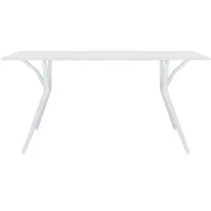 KARTELL table SPOON TABLE (Blanc - 160 x 80 - Aluminium nid d'abeilles...