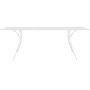KARTELL table SPOON TABLE (Blanc - 200 x 90 - Aluminium nid d'abeilles...