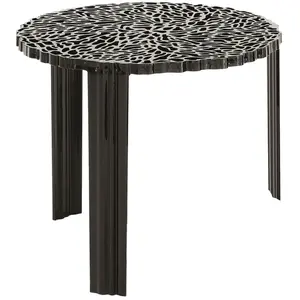 Kartell 08502NE T-Table Furniture, Noir, 60 x 60 x 44 cm pas cher