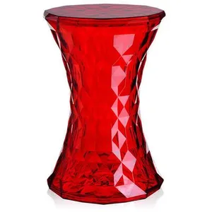 KARTELL tabouret STONE (Rouge - Transparent ou coloré dans la masse en polycarbonate) pas cher