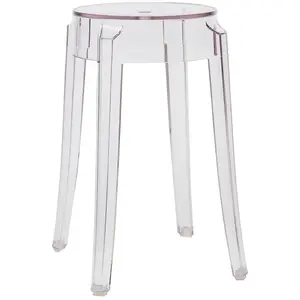 Kartell   Tabouret Charles Ghost H46 cm Cristal