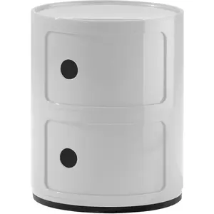 KARTELL table de chevet COMPONIBILI à deux éléments (Blanc - ABS) pas cher