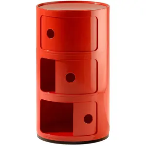 KARTELL table de chevet COMPONIBILI à trois éléments (Rouge - ABS)