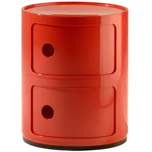 Meuble de rangement - KARTELL - Componibili - 2 tiroirs - Rouge pas cher