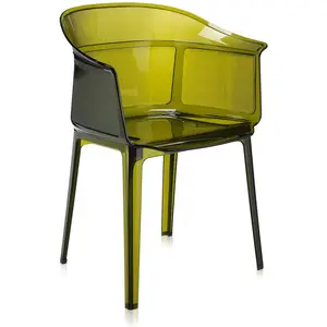 KARTELL fauteuil PAPYRUS (Vert olive - Polycarbonate transparent) pas cher