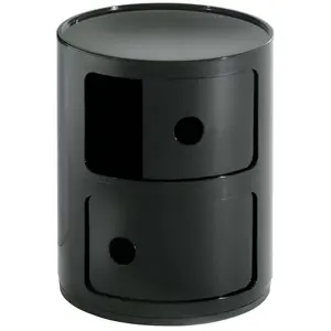 Meuble de rangement Componibili - KARTELL - 2 tiroirs - Noir pas cher