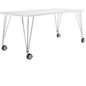 KARTELL table sur roulettes MAX (L 190 cm / Blanc zinc - Pleateau lami...