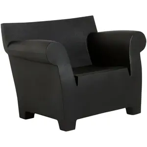 Comparateur de prix : Kartell - Fauteuil Bubble Club - Noir - Polyéthylène - Designer Philippe Starck