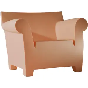 Comparateur de prix : KARTELL fauteuil BUBBLE CLUB (Rouge terre - Polyéthylène coloré)