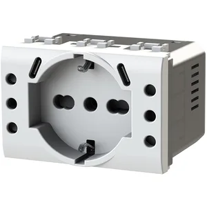 4Box - Prise encastrée USB P503 compatible avec Bticino® LivingLight Blanc pas cher