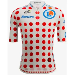 Santini Maillot à Manches Courtes Tour De France Official Polka Dot 20... pas cher