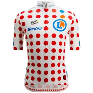 Santini Maillot manches courtes TOUR DE FRANCE Maillot grimpeur 2025 pas cher