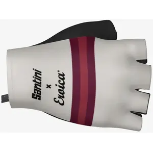 Gants Santini x Eroica Timo blanc bordeaux - M pas cher
