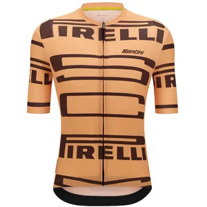 Maillot Santini X Pirelli Sport Club manche courte orange pâle noir - Coupe Slim - S pas cher