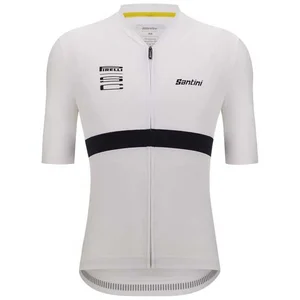 Comparateur de prix : Maillot Santini X Pirelli Sport Club manche courte blanc - Coupe Slim - XXL