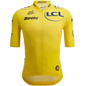 Santini Maillot manches courtes TOUR DE FRANCE Race Maillot jaune 2024