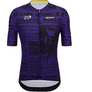 Santini Maillot manches courtes TOUR DE FRANCE Puy de Dôme 2023 pas cher