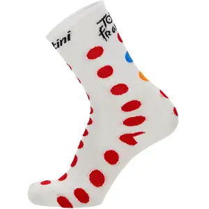 Comparateur de prix : Santini Chaussettes Tour de France 2025 Leader Classement Montagne - XS-S