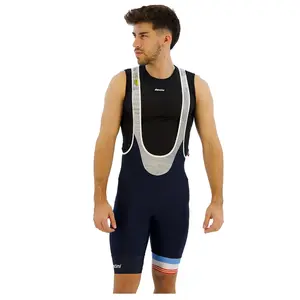 Comparateur de prix : Cuissard Santini Le Maillot Jaune Mont Ventoux bleu marine blanc-gris - L