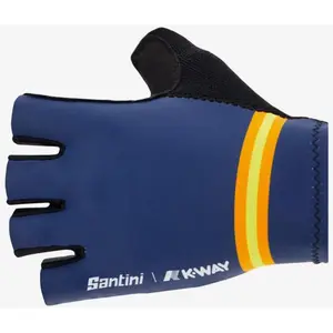 Gants Santini x K-Way Le Vrai bleu orange - M pas cher