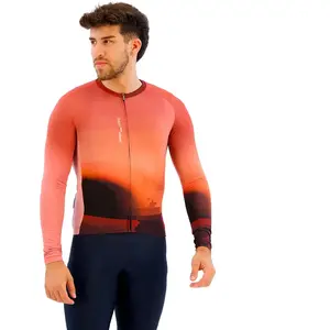 Maillot Santini Luce manches longues rouge orange - XS pas cher