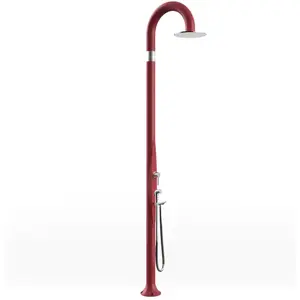 Arkema - FUNNY YIN T345 douche extérieure avec douchette - eau froide et chaude - Rouge rubis pas cher