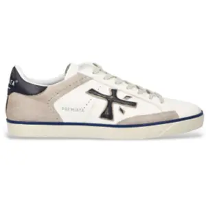 Premiata pour homme. STEVEN Steven - Baskets en cuir blanc (42), Plat,...Vendu paresdemarca